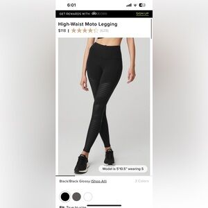 alo high waist moto legging